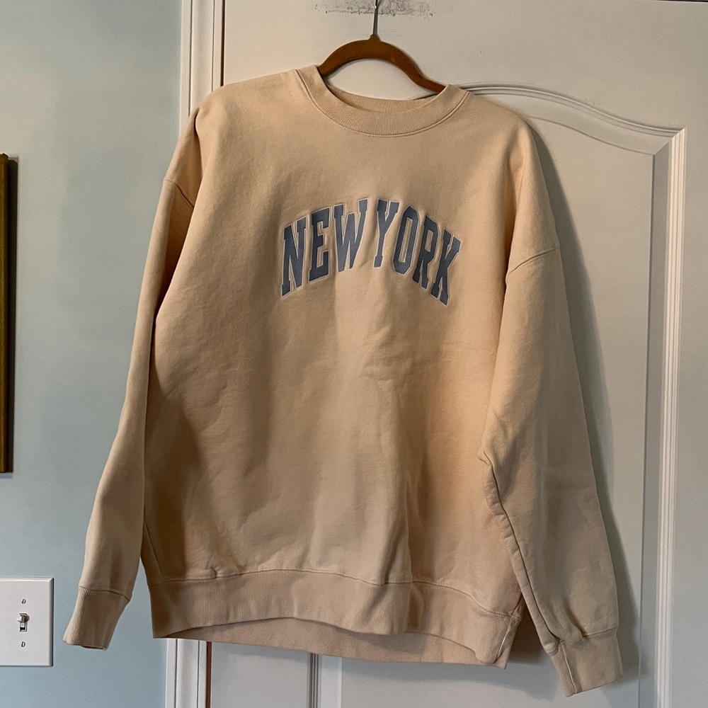 John Galt Crewneck Ivory New York Sweatshirt VGUC One Size